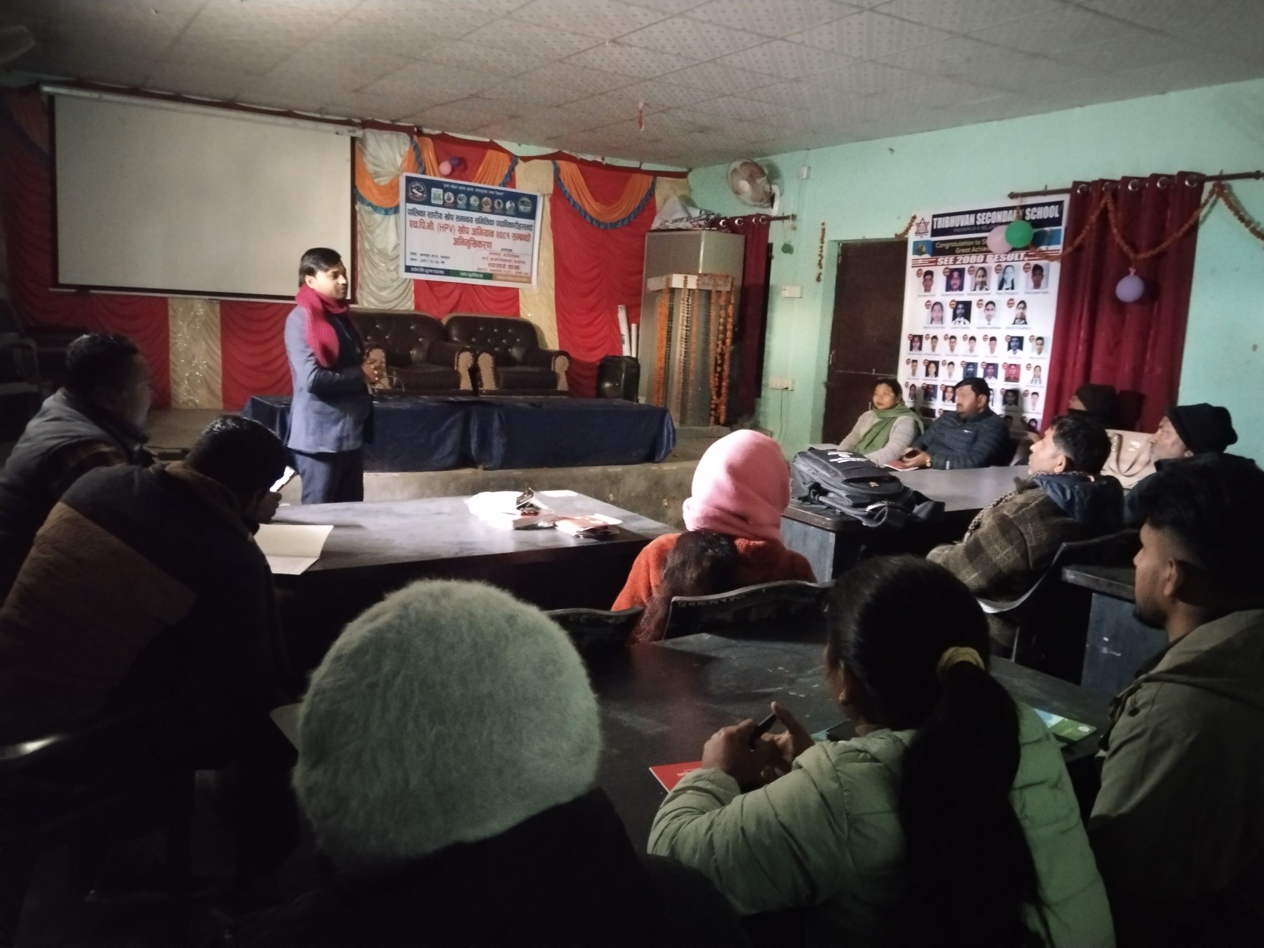 प्रतापपुरमा पाठेघर मुखको क्यान्सर विरुद्ध खोप बारे अभिमुखिकरण